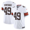 Carson Schwesinger Cleveland Browns White Away Vapor F.U.S.E Limited Jersey - All Stitched
