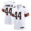 Harold Fannin Jr Cleveland Browns White Away Game Jersey - All Stitched