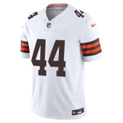 Alternative view of Harold Fannin Jr Cleveland Browns White Away Vapor F.U.S.E Limited Jersey - All Stitched