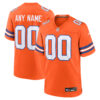 Custom Denver Broncos Orange Mile High Collection 1977 Throwback Game Jersey - All Stitched