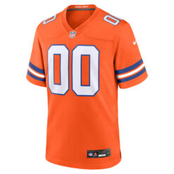 Alternative view of Custom Denver Broncos Orange Mile High Collection 1977 Throwback Game Jersey - All Stitched