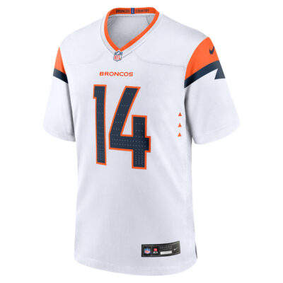Alternative view of Courtland Sutton Denver Broncos White Away Game Jersey - All Stitched