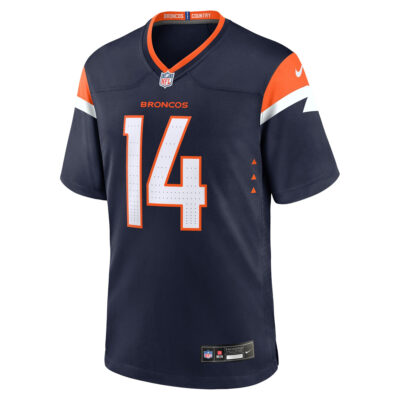 Alternative view of Courtland Sutton Denver Broncos Navy Alternate Game Jersey - All Stitched