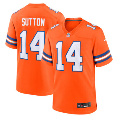 Courtland Sutton Denver Broncos Orange Mile High Collection 1977 Throwback Game Jersey - All Stitched