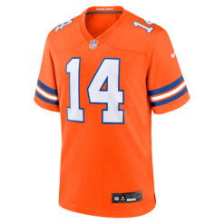 Alternative view of Courtland Sutton Denver Broncos Orange Mile High Collection 1977 Throwback Game Jersey - All Stitched