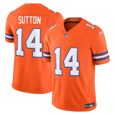 Courtland Sutton Denver Broncos Orange Mile High Collection 1977 Throwback Vapor F.U.S.E Limited Jersey - All Stitched