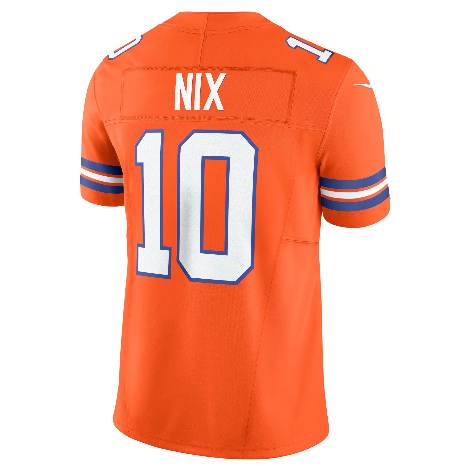 Bo Nix Denver Broncos Orange Mile High Collection 1977 Throwback Vapor F.U.S.E Limited Jersey - All Stitched - Image 3