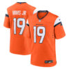 Marvin Mims Jr Denver Broncos Orange Home Game Jersey - All Stitched
