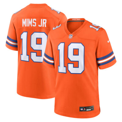 Marvin Mims Jr Denver Broncos Orange Mile High Collection 1977 Throwback Game Jersey - All Stitched