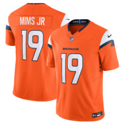 Marvin Mims Jr Denver Broncos Orange Home Vapor F.U.S.E Limited Jersey - All Stitched