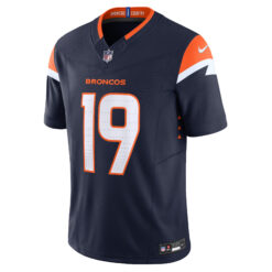 Alternative view of Marvin Mims Jr Denver Broncos Navy Alternate Vapor F.U.S.E Limited Jersey - All Stitched