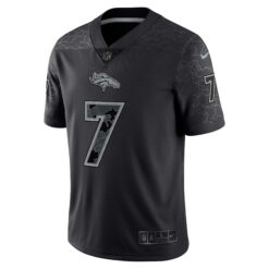 Alternative view of John Elway Denver Broncos Black RFLCTV Limited Jersey - All Stitched