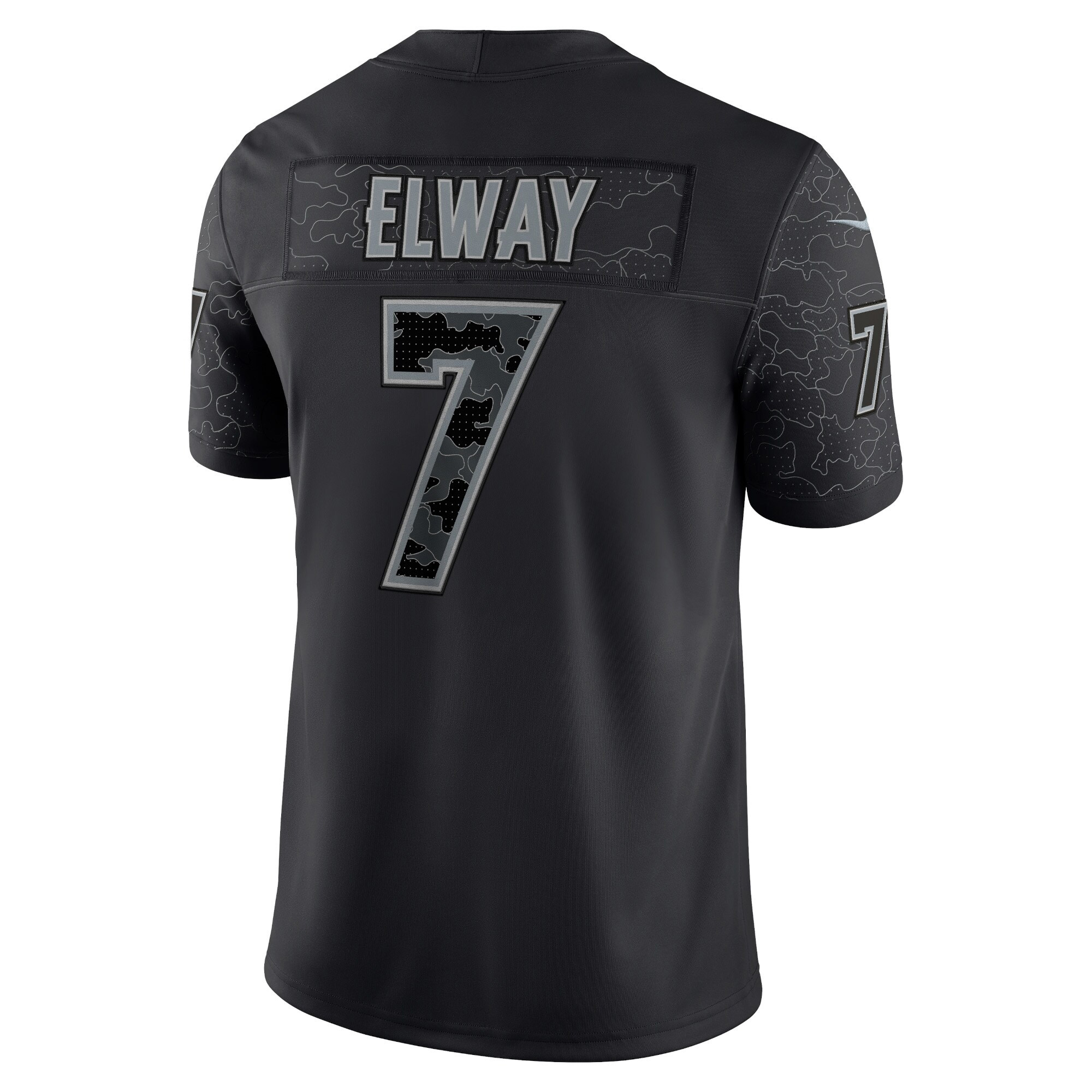 John Elway Denver Broncos Black RFLCTV Limited Jersey - All Stitched - Image 3