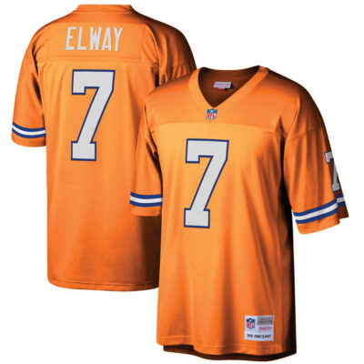 John Elway Denver Broncos Orange 1990 Throwback Jersey - All Stitched