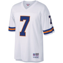 Alternative view of John Elway Denver Broncos White 1990 Throwback Jersey - All Stitched