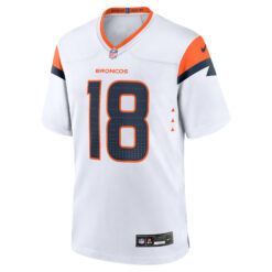 Alternative view of Peyton Manning Denver Broncos White Away Game Jersey - All Stitched