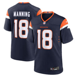 Peyton Manning Denver Broncos Navy Alternate Game Jersey - All Stitched