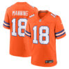 Peyton Manning Denver Broncos Orange Mile High Collection 1977 Throwback Game Jersey - All Stitched