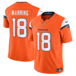 Peyton Manning Denver Broncos Orange Home Vapor F.U.S.E Limited Jersey - All Stitched