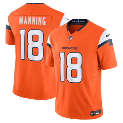 Peyton Manning Denver Broncos Orange Home Vapor F.U.S.E Limited Jersey - All Stitched