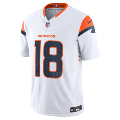 Alternative view of Peyton Manning Denver Broncos White Away Vapor F.U.S.E Limited Jersey - All Stitched
