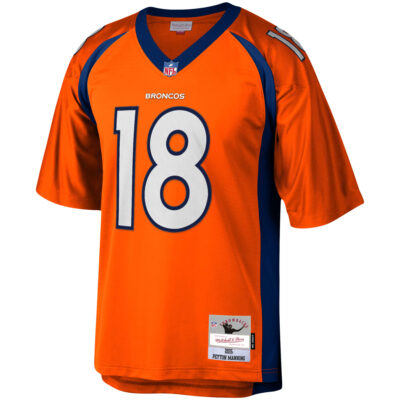 Alternative view of Peyton Manning Denver Broncos Orange 2015 Legacy Jersey - All Stitched