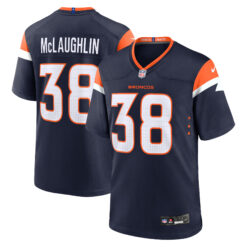 Jaleel McLaughlin Denver Broncos Navy Alternate Game Jersey - All Stitched