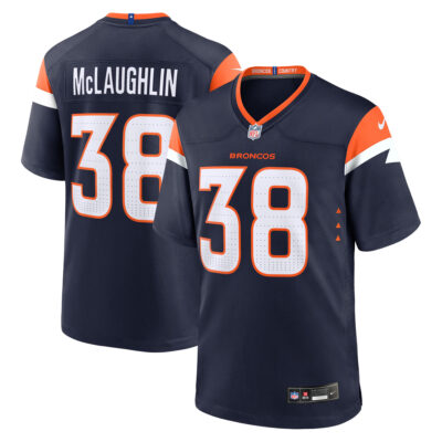Jaleel McLaughlin Denver Broncos Navy Alternate Game Jersey - All Stitched