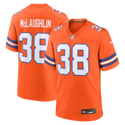 Jaleel McLaughlin Denver Broncos Orange Mile High Collection 1977 Throwback Game Jersey - All Stitched