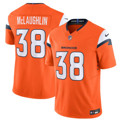 Jaleel McLaughlin Denver Broncos Orange Home Vapor F.U.S.E Limited Jersey - All Stitched