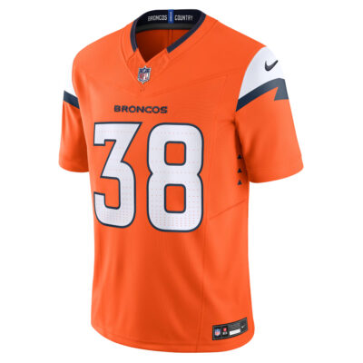 Alternative view of Jaleel McLaughlin Denver Broncos Orange Home Vapor F.U.S.E Limited Jersey - All Stitched