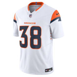 Alternative view of Jaleel McLaughlin Denver Broncos White Away Vapor F.U.S.E Limited Jersey - All Stitched