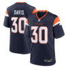 Terrell Davis Denver Broncos Navy Alternate Game Jersey - All Stitched