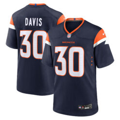 Terrell Davis Denver Broncos Navy Alternate Game Jersey - All Stitched