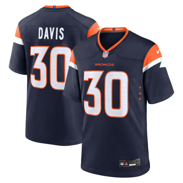 Terrell Davis Denver Broncos Navy Alternate Game Jersey - All Stitched