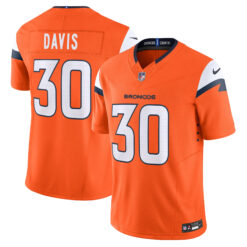 Terrell Davis Denver Broncos Orange Home Vapor F.U.S.E Limited Jersey - All Stitched