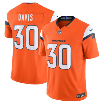 Terrell Davis Denver Broncos Orange Home Vapor F.U.S.E Limited Jersey - All Stitched