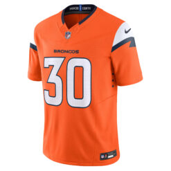 Alternative view of Terrell Davis Denver Broncos Orange Home Vapor F.U.S.E Limited Jersey - All Stitched