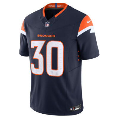 Alternative view of Terrell Davis Denver Broncos Navy Alternate Vapor F.U.S.E Limited Jersey - All Stitched