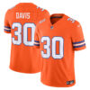 Terrell Davis Denver Broncos Orange Mile High Collection 1977 Throwback Vapor F.U.S.E Limited Jersey - All Stitched
