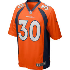 Alternative view of Terrell Davis Denver Broncos Orange Jersey - All Stitched