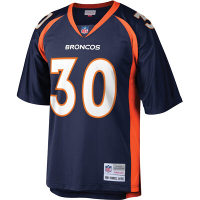Alternative view of Terrell Davis Denver Broncos Navy 1998 Legacy Jersey - All Stitched