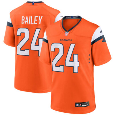 Champ Bailey Denver Broncos Orange Home Game Jersey - All Stitched