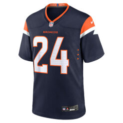 Alternative view of Champ Bailey Denver Broncos Navy Alternate Game Jersey - All Stitched