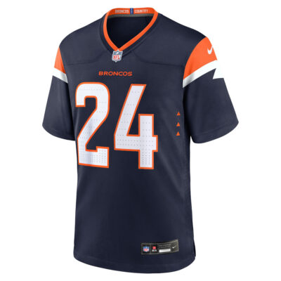 Alternative view of Champ Bailey Denver Broncos Navy Alternate Game Jersey - All Stitched