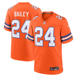 Champ Bailey Denver Broncos Orange Mile High Collection 1977 Throwback Game Jersey - All Stitched