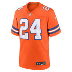 Alternative view of Champ Bailey Denver Broncos Orange Mile High Collection 1977 Throwback Game Jersey - All Stitched