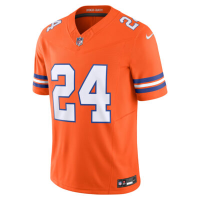 Alternative view of Champ Bailey Denver Broncos Orange Mile High Collection 1977 Throwback Vapor F.U.S.E Limited Jersey - All Stitched