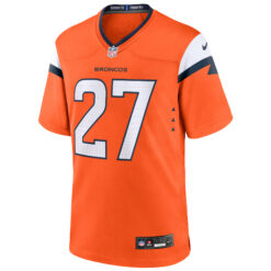 Alternative view of Steve Atwater Denver Broncos Orange Home Game Jersey - All Stitched