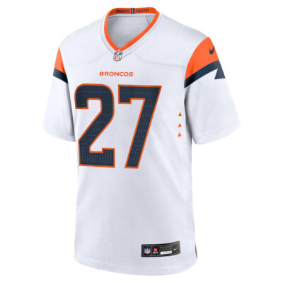Alternative view of Steve Atwater Denver Broncos White Away Game Jersey - All Stitched